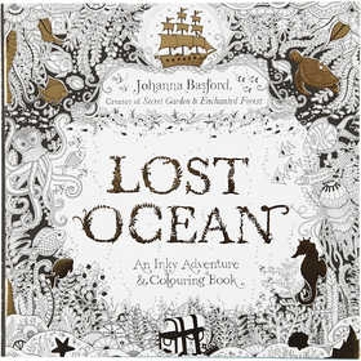 Kleurboek, afm 25x25 cm,  80 pagina´s, Lost Ocean, 1stuk [HOB-19281]